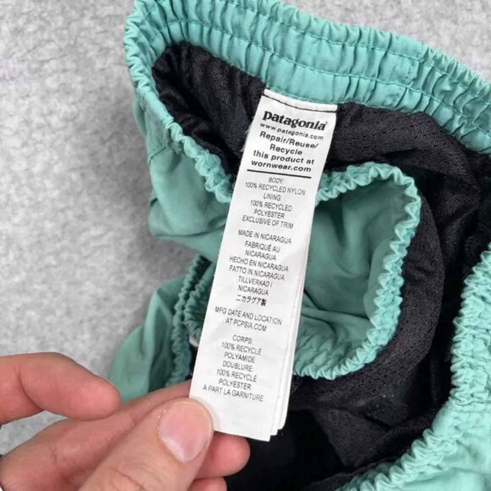 Patagonia Baggies Netplus Shells Shorts Mens XL Seafoam Green Swim Trunks Hiking
